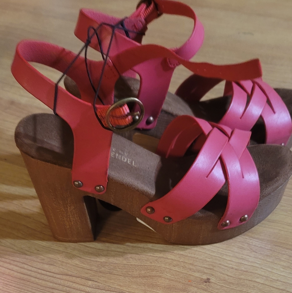 Red block heel